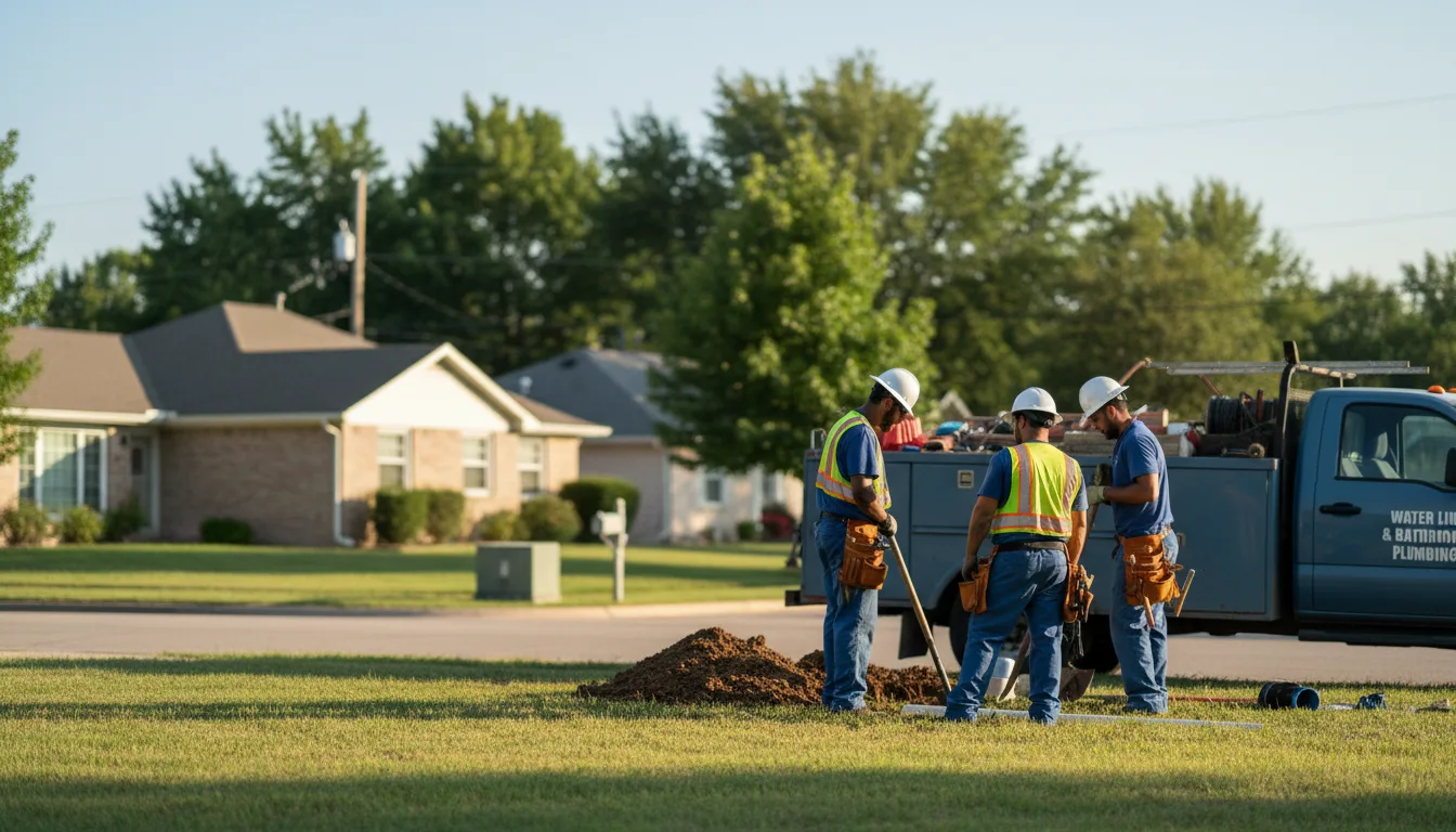 Residential water line and bathroom plumbing service in The Colony, TX